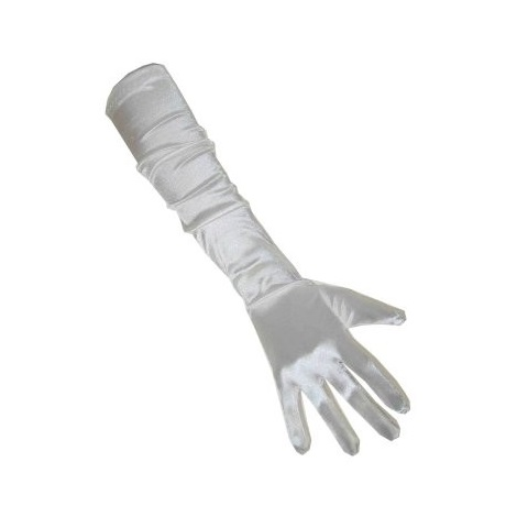 Gala handschoenen wit satijn