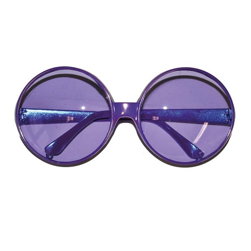 Bril hippie paars