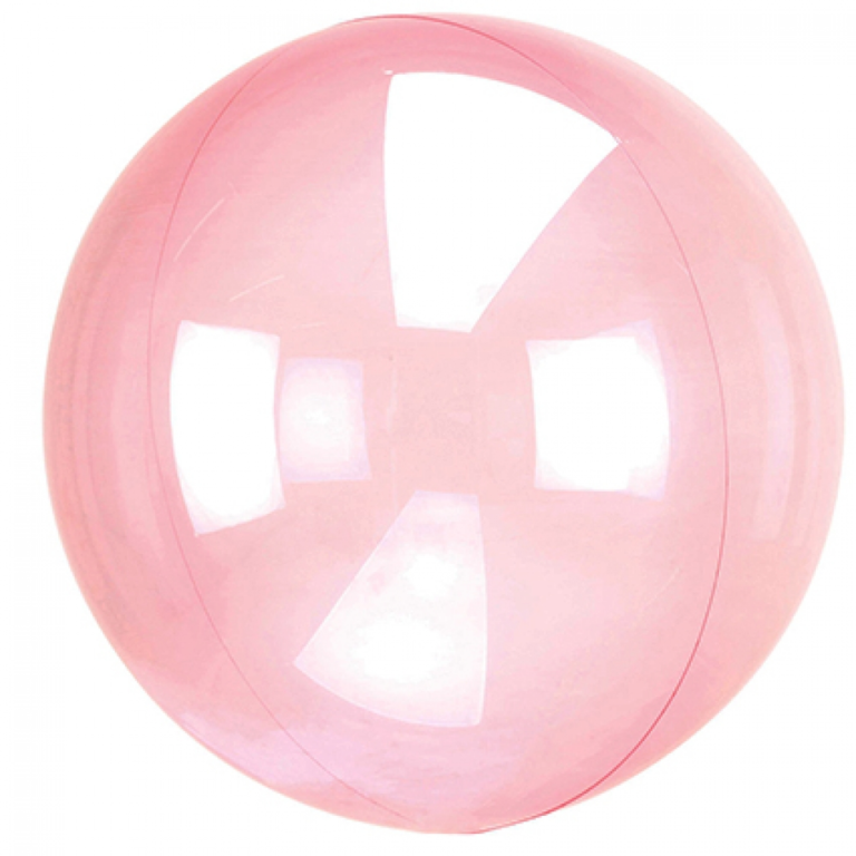 Folieballon crystal clearz dark pink 50cm