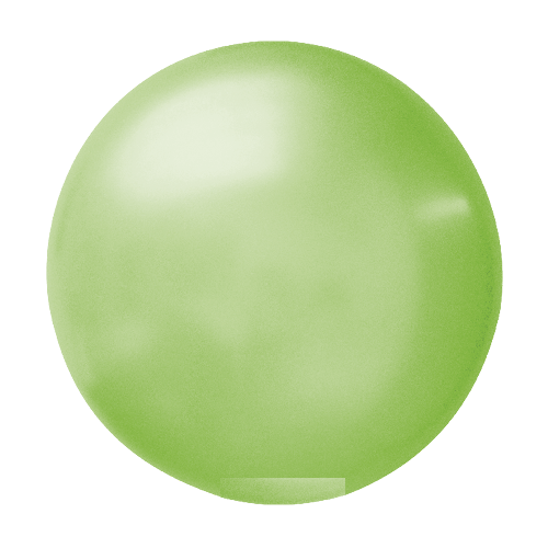 Ballon rond 50cm appelgroen metallic per stuk