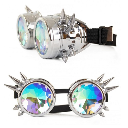 Steampunk bril zilver
