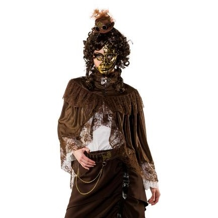 Steampunk cape bruin - L/XL