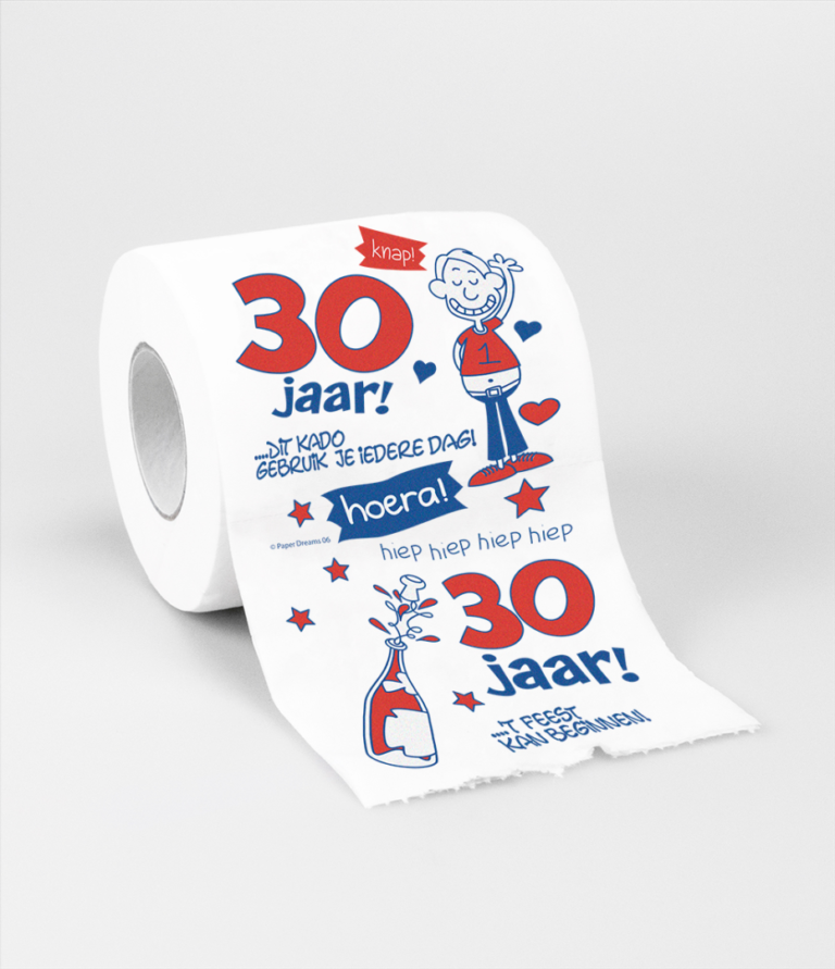 Toiletpapier 30 jaar man