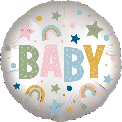 Folieballon Baby parelmoer 45cm