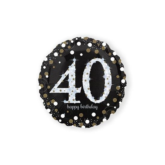 Folieballon sparkling 40 jaar gold 46cm