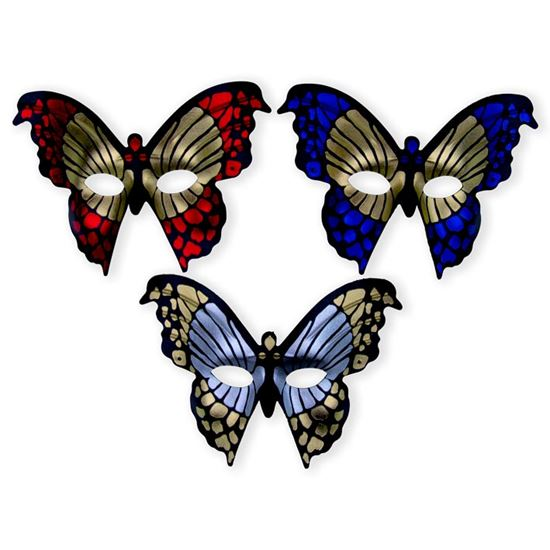 Oogmasker vlinder metallic Zilver/goud