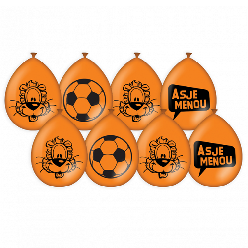 Ballonnen Loeki oranje 8st