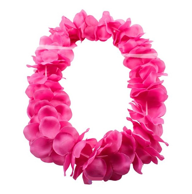 Hawaii krans neon roze