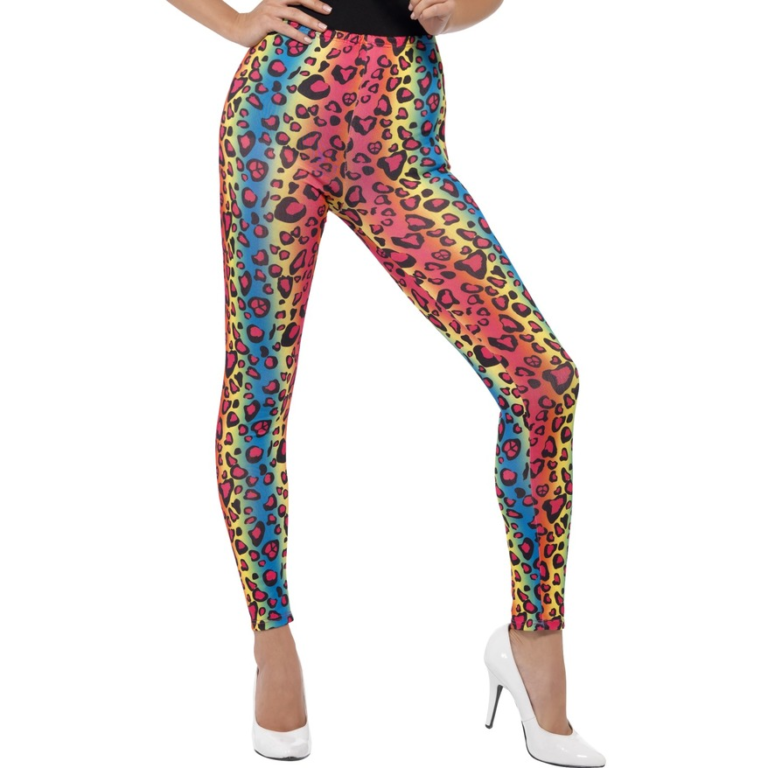 Legging neon luipaard print