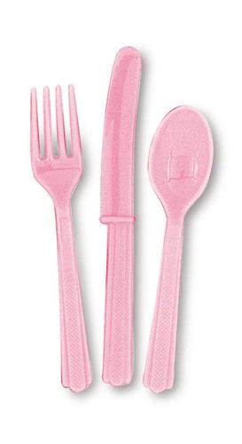 Bestek licht roze 'Lovely pink' 18 stuks