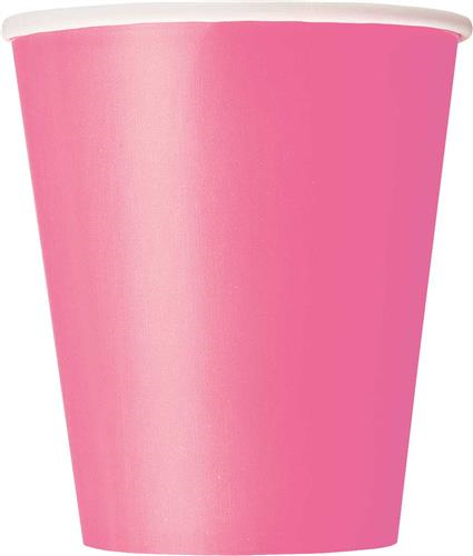 Bekertjes roze 'Hot Pink' 8st