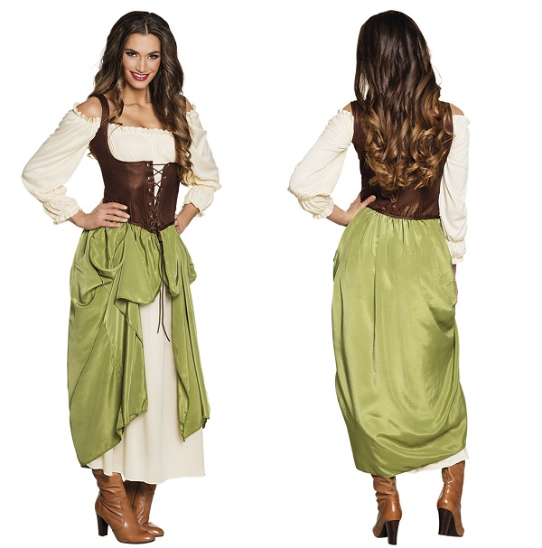 Middeleeuws kostuum Village Wench
