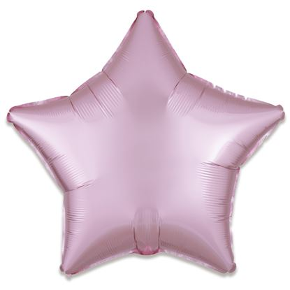 Folieballon ster satin Pastelroze 48cm