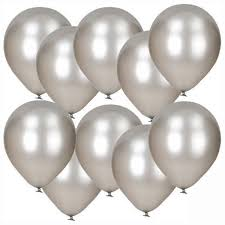 Ballonnen 5inch zilver 100st