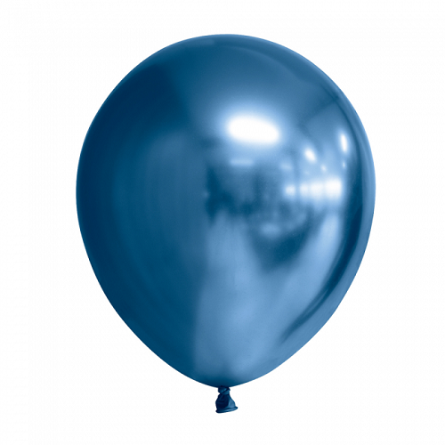 Ballonnen blauw chrome 10 stuks