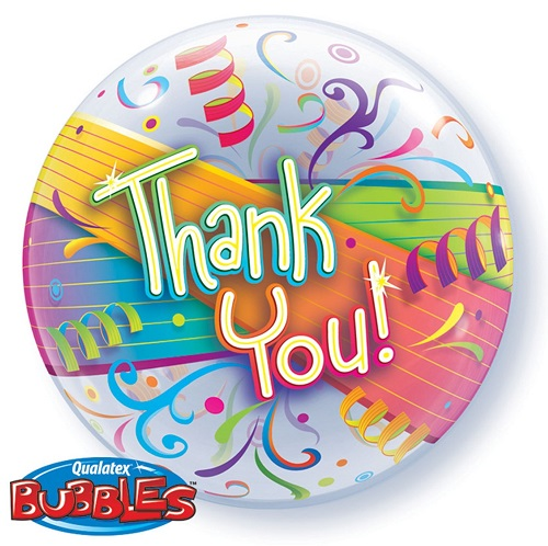 Bubbles ballon Thank you 56cm