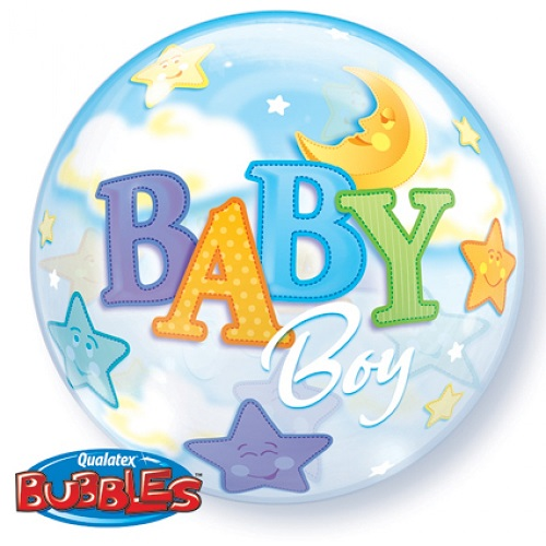 Bubbles ballon Baby boy 56cm