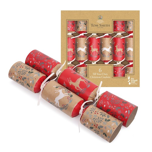 6 st. Christmas Crackers Fill your own Reindeer 14 inch XAMTS1505