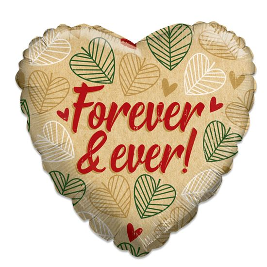 Folieballon ECO hart forever & ever 46CM