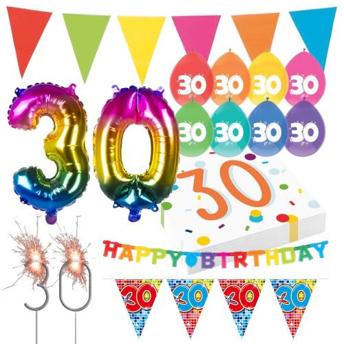 Colourful Celebration feest pakket 30 jaar