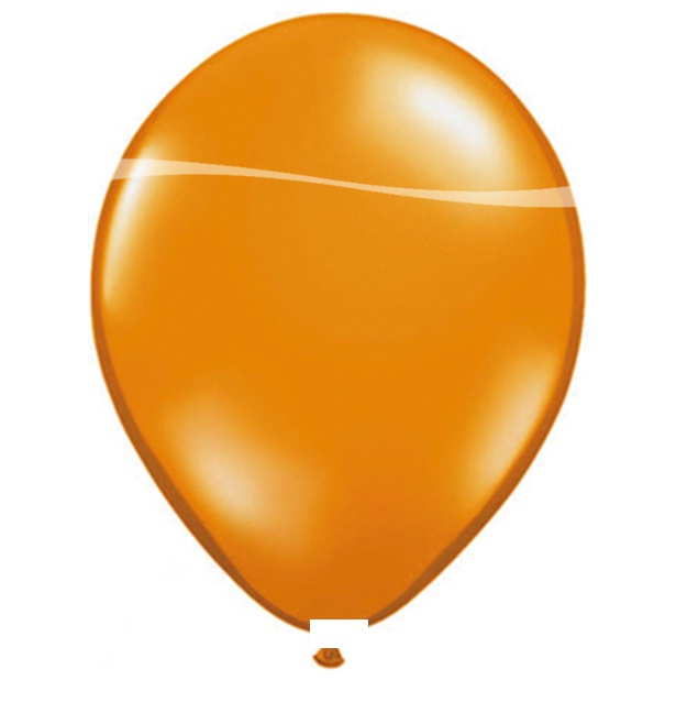 Ballonnen oranje metallic 10 stuks