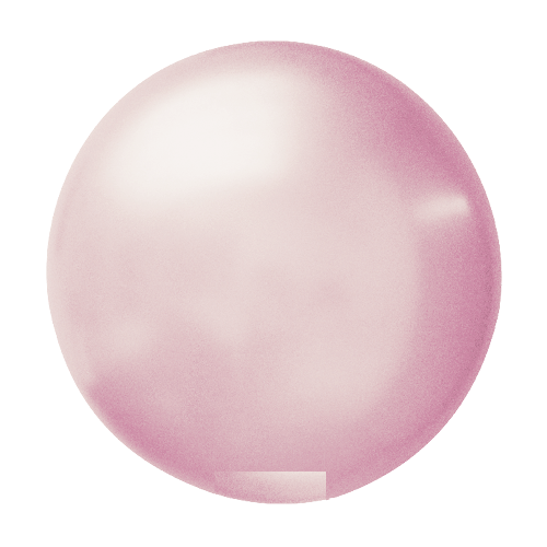 Ballon rond 50cm licht roze metallic per stuk