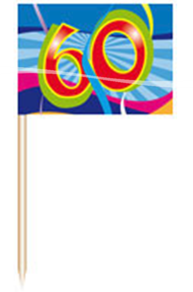Cocktailprikkers 60 jaar swirl