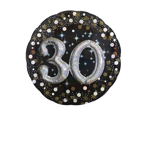 Folieballon sparkling 30 jaar 3d