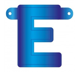 Letterslinger letter E blauw
