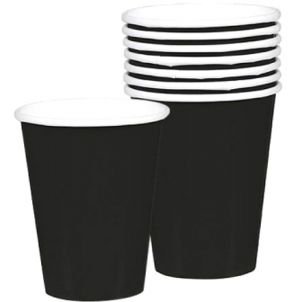 Bekertjes zwart 'Midnight Black' 8st