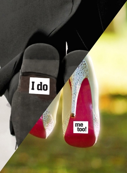 Shoe stickers I do/me too