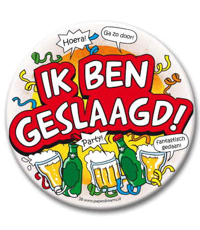 Button XL Ik ben geslaagd