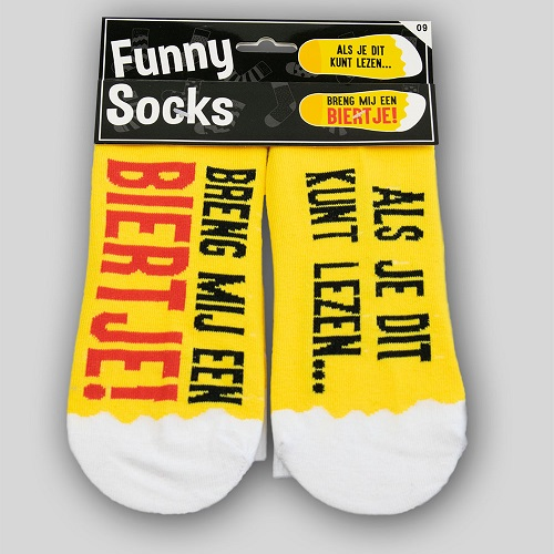 Funny socks breng mij een biertje