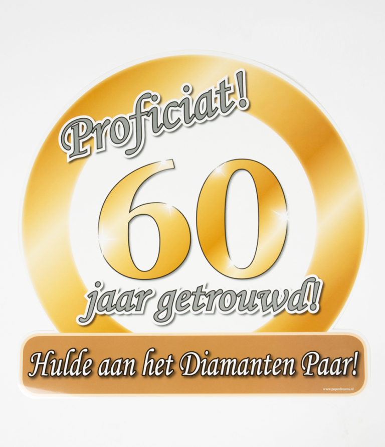 Huldeschild 60 jaar getrouwd