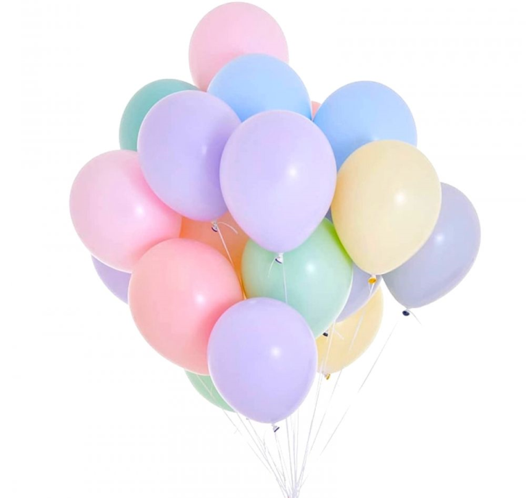 Heliumballon pastel kleuren 30cm per stuk