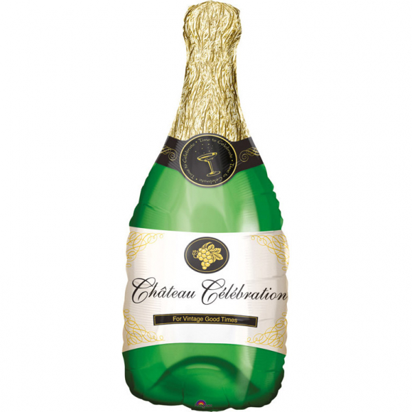 Folieballon champagne fles 91cm