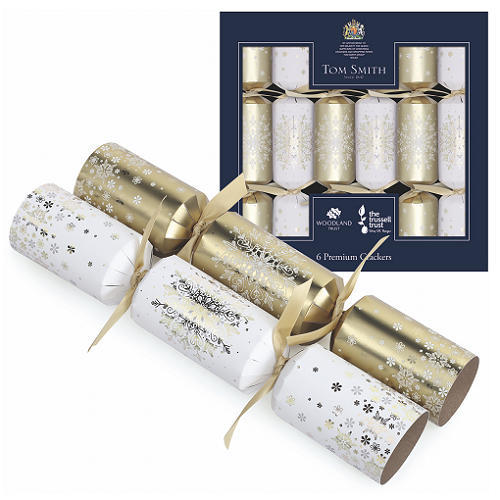 6 st. Christmas Crackers Premium Gold 14 inch XAMTS1608