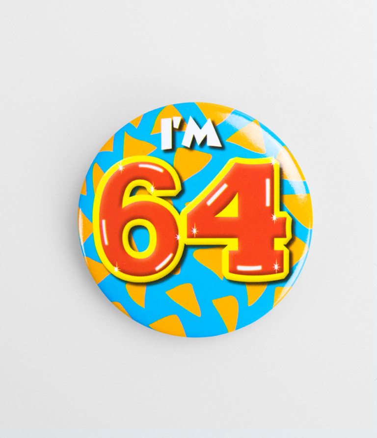 Button 64 jaar