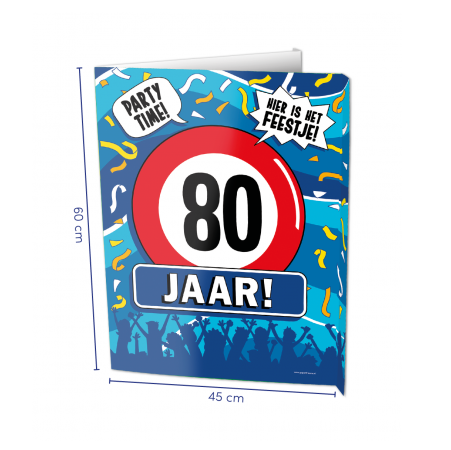 Window sign 80 jaar