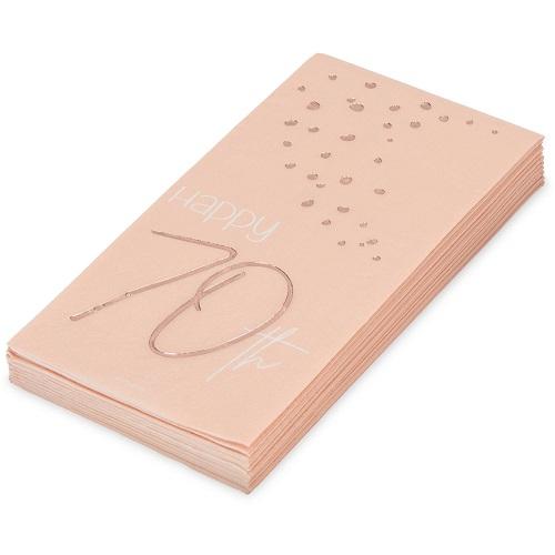 Servetten Elegant Lush Blush 70 jaar 10st