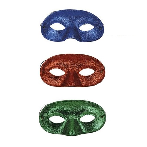 Oogmasker Domino glitter diverse kleuren