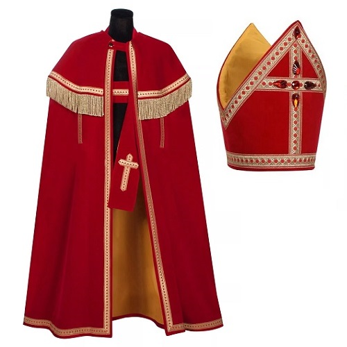 Sinterklaas kostuum Bram SMAL mantel mijter en stola