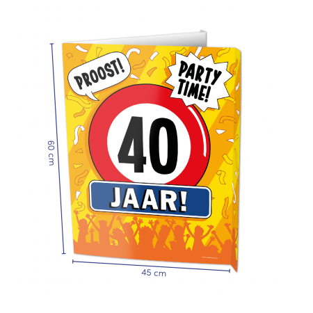 Window sign 40 jaar