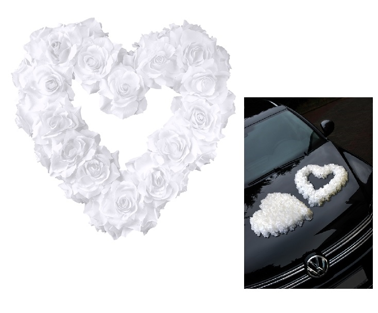 Witte rozen hart open