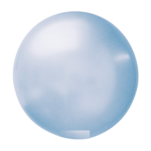 Ballon rond 50cm licht blauw metallic per stuk