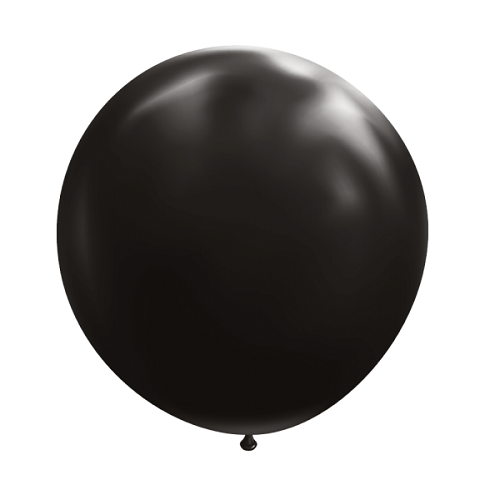 Ballon rond 50cm zwart per stuk
