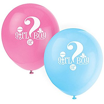 Gender reveal ballonnen boy or girl 8st