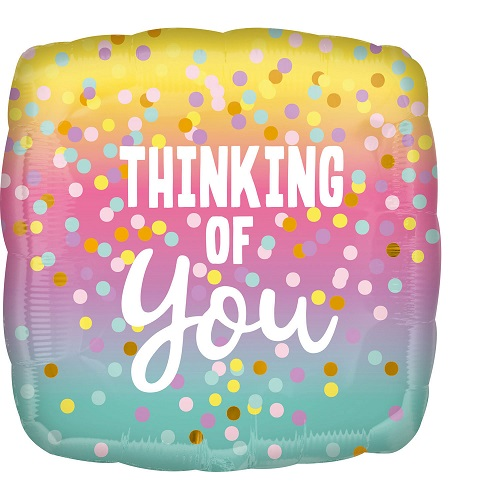 Folieballon thinking of you 43cm