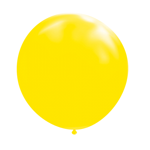 Ballon rond 50cm geel per stuk