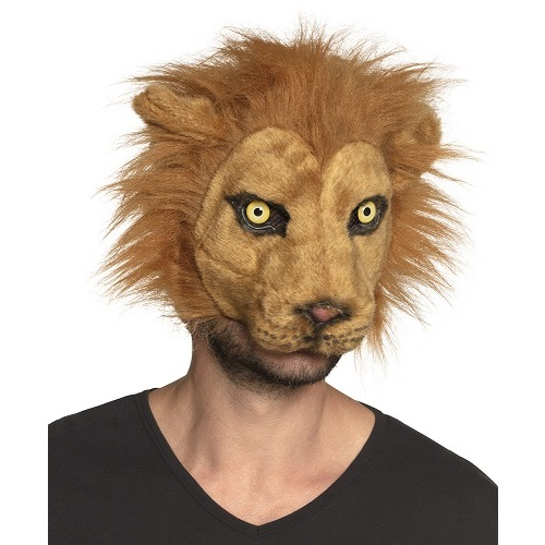 Pluchen halfmasker leeuw